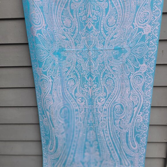 Blue and Silver Paisley Pashmina Silk Wrap - Picture 9 of 12